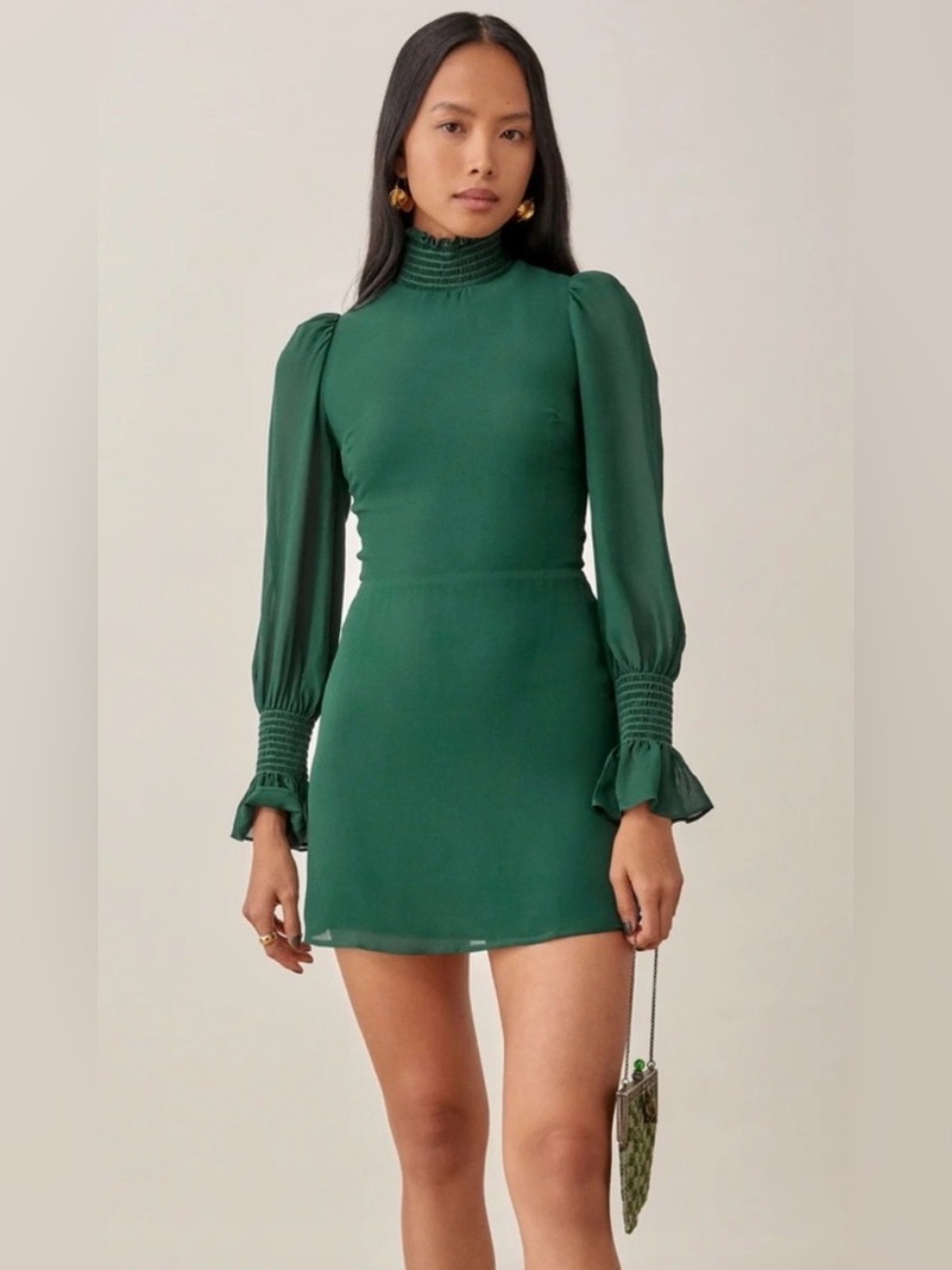 Reformation Archie Dress in green size 6 NWT